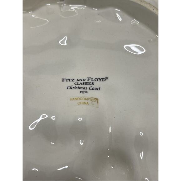 Fitz & Floyd Classics Christmas Santa Claus Ceramic Cookie Candy Snack Plate - Picture 11 of 11